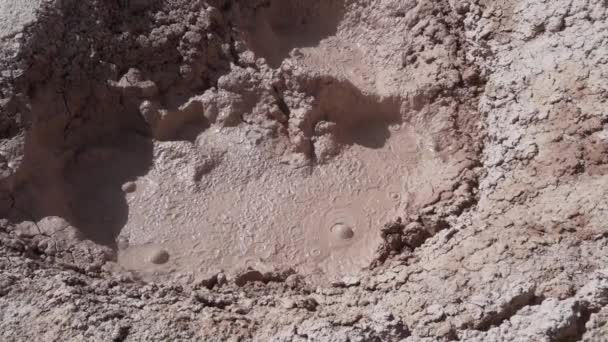 玻利维亚Altiplano安第斯高原Sol Manana间歇泉的火山活动和泥坑 — 图库视频影像