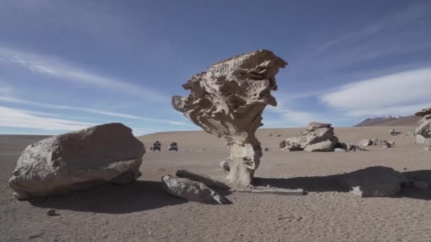 Arbol Piedra Árvore Pedra Formação Rochosa Famosa Destino Viagem Popular — Vídeo de Stock