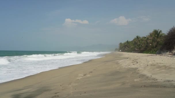 Dalgalar Kolombiya Daki Sierra Nevada Santa Marta Daki Atlantik Okyanusu — Stok video