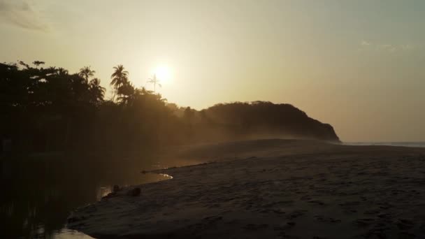 Onde Che Infrangono Sulla Spiaggia Sabbia Bianca Vicino Parco Nazionale — Video Stock