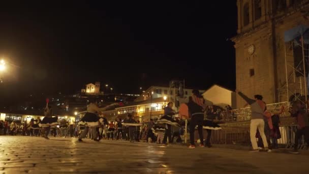Куско Перу 2019 Уличный Карнавал Музыкальный Фестиваль Фестивале Inti Raimy — стоковое видео