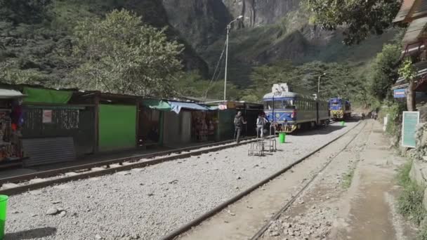 Hidroelectrica Peru 2023 Estação Ferroviária Hidroelectrica Caminho Das Ruínas Incas — Vídeo de Stock
