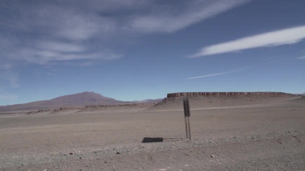 Bela Paisagem Altiplano Nos Andes Com Montanhas Cobertas Neve Longo — Vídeo de Stock