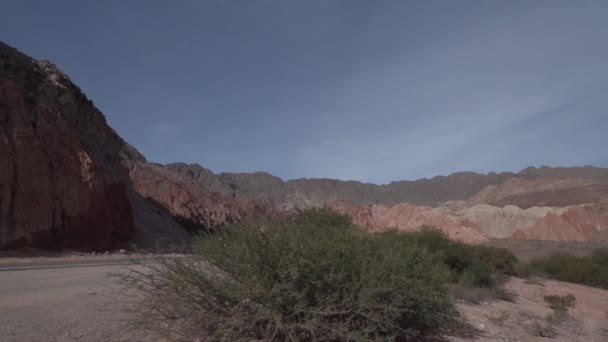 Gyönyörű Száraz Sivatagi Táj Cafayate Mentén Quebrada Las Conchas Népszerű — Stock videók