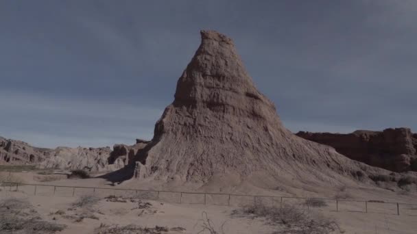 Beautiful Arid Desert Landscape Cafayate Quebrada Las Conchas Popular Travel — Stock Video
