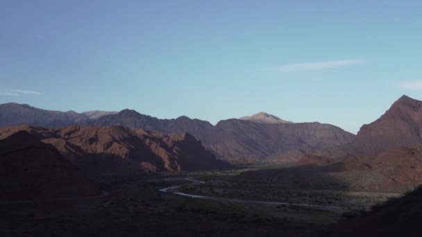 Krásná Vyprahlá Pouštní Krajina Cafayate Podél Quebrada Las Conchas Populární — Stock video
