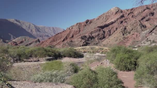 Bellissimo Paesaggio Arido Deserto Cafayate Lungo Quebrada Las Conchas Una — Video Stock