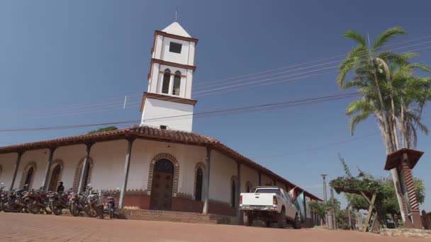 Jezuita Město Koncepce Bolívii Christina Osada Tropech Santa Cruz — Stock video