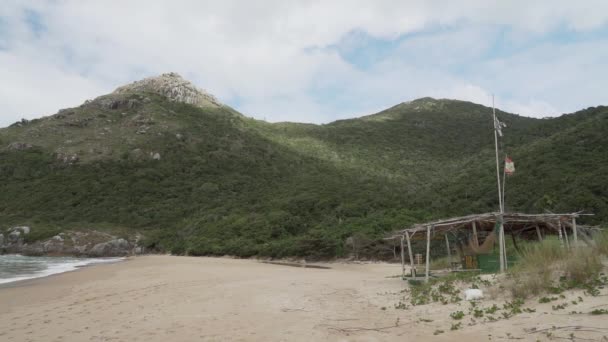 Spiaggia Sabbia Bianca Incontaminata Appartata Della Lagoinha Leste Vicino Florianopolis — Video Stock