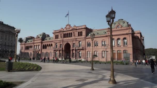 Buenos Aires Argentína 2019 Casa Rosada Rózsaszín Ház Plaza Mayo — Stock videók