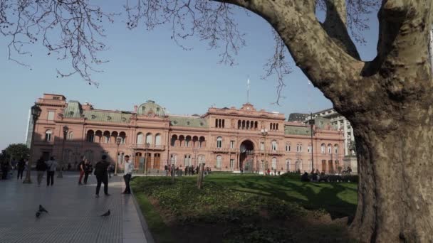 Buenos Aires Argentina 2019 Casa Rosada Pink House Plaza Mayo — Stock Video
