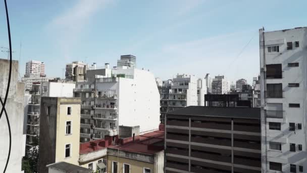 Буэнос Айрес Аргентина 2019 Многоквартирные Дома Жилые Дома Небоскребы Центре — стоковое видео