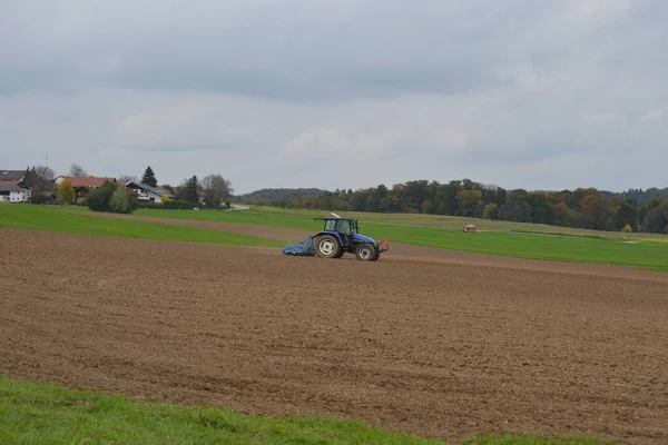 Landwirtschaft Herbst Bauer Bewirtschaftet Sein Land — Stockfoto