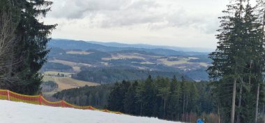 View of the Alps mountain range in Bavaria Southern Germany