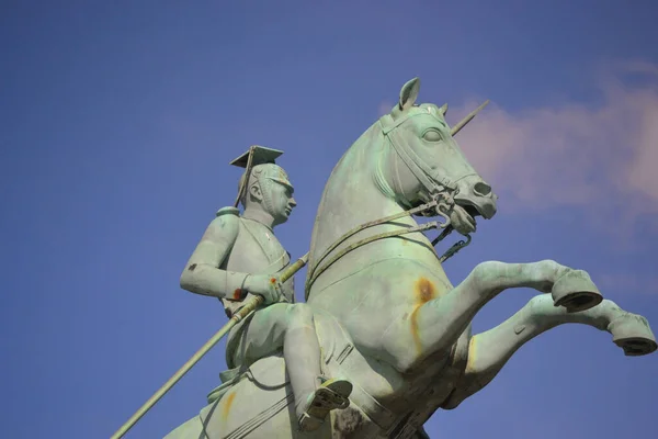 Статуя Которая Установлена Лошади — стоковое фото