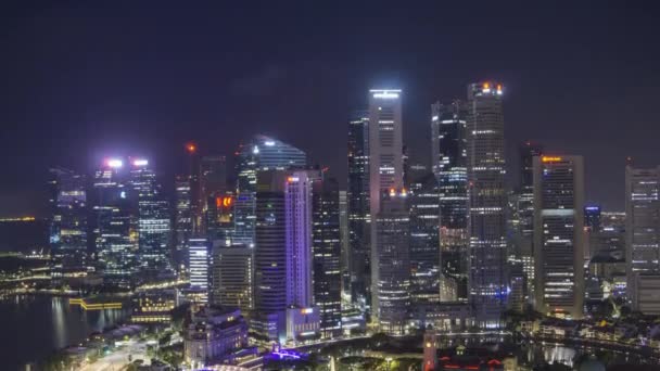 Clark Quay Singapore Juni 2022 Luchtfoto Van Zonsopgang Nacht Tot — Stockvideo