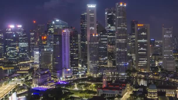 Clark Quay Singapur Června 2022 Letecký Pohled Čas Který Uplynul — Stock video