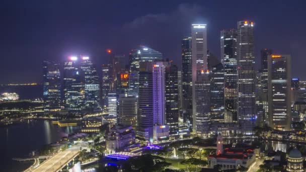Clark Quay Singapur Junio 2022 Lapso Tiempo Vista Aérea Escena — Vídeo de stock