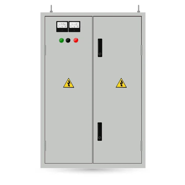 Electrical Box Industrial Electrical Control Panel Substation Vector Illustration — Stock Vector