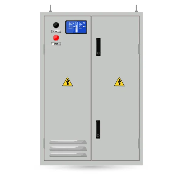 工业电气控制面板 液晶显示器 矢量图像 矢量说明 — 图库矢量图片