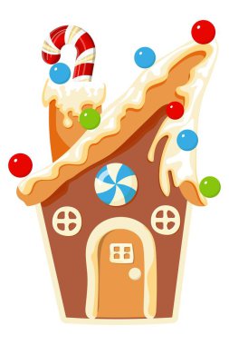 Noel zencefilli Noel kurabiyesi, kış tatili yemeği. Vektör grafikleri, kış tatili yemekleri. Vektör grafikleri. Vektör illüstrasyonu