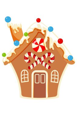 Noel zencefilli Noel kurabiyesi, kış tatili yemeği. Vektör grafikleri, kış tatili yemekleri. Vektör grafikleri. Vektör illüstrasyonu