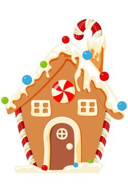 Noel zencefilli Noel kurabiyesi, kış tatili yemeği. Vektör grafikleri, kış tatili yemekleri. Vektör grafikleri. Vektör illüstrasyonu