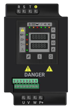 Kontrol Paneli. Üretim kontrol paneli ve bilgisayar cihazlarının kontrolü. Tuş takımı. Vektör grafikleri. Vektör illüstrasyonu
