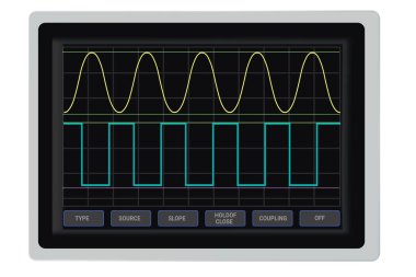 Kontrol Paneli. Üretim kontrol paneli ve bilgisayar cihazlarının kontrolü. Tuş takımı. Vektör grafikleri. Vektör illüstrasyonu
