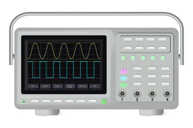 Kontrol Paneli. Üretim kontrol paneli ve bilgisayar cihazlarının kontrolü. Tuş takımı. Vektör grafikleri. Vektör illüstrasyonu