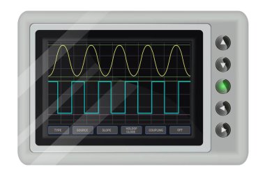 Kontrol Paneli. Üretim kontrol paneli ve bilgisayar cihazlarının kontrolü. Tuş takımı. Vektör grafikleri. Vektör illüstrasyonu