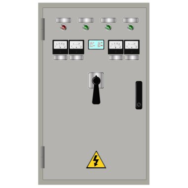 Kontrol Paneli. Üretim kontrol paneli ve bilgisayar cihazlarının kontrolü. Tuş takımı. Vektör grafikleri. Vektör illüstrasyonu