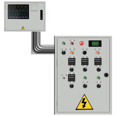 Control Panel. Production control panel and control of computer devices. Touchpad. Vector graphics . Vector illustration