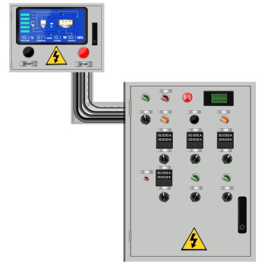 Control Panel. Production control panel and control of computer devices. Touchpad. Vector graphics . Vector illustration