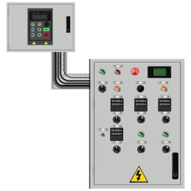 Control Panel. Production control panel and control of computer devices. Touchpad. Vector graphics . Vector illustration