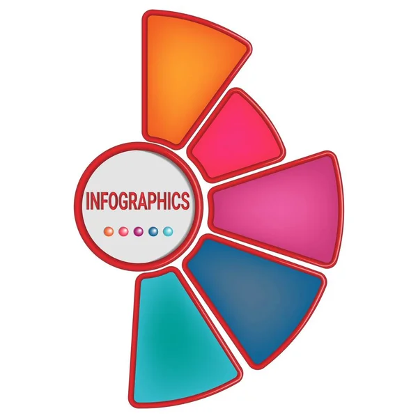 Vektör çemberi bilgi grafikleri. İş diyagramları, ok grafikleri, başlangıç sunumu, grafik. 