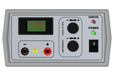 Laboratuvar güç kaynağı. Vektör grafikleri. Vektör illüstrasyonu