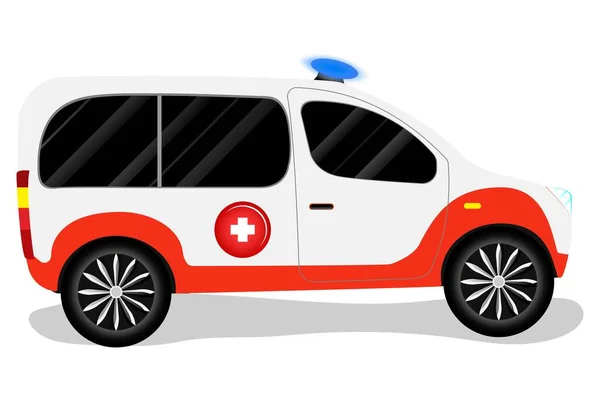 Ambulans Vektör Resmi Izole Edildi — Stok Vektör