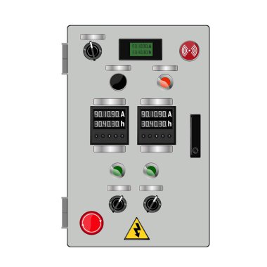 Control Panel. Production control panel and control of computer devices. Touchpad. . Vector illustration