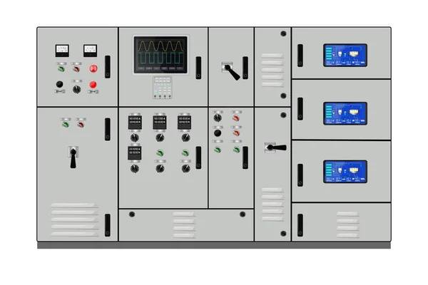 Control Panel Produktionssteuerung Und Steuerung Von Computergeräten Touchpad Vektorillustration — Stockvektor
