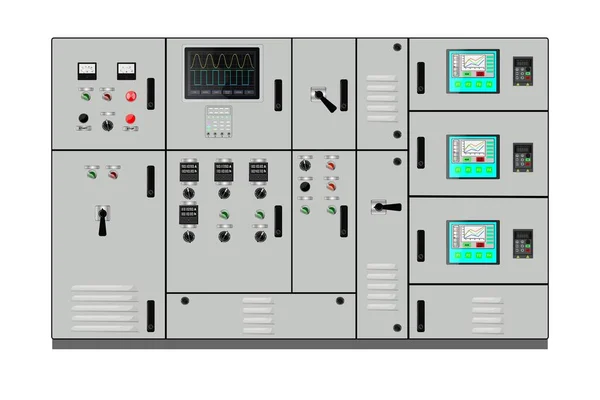 Control Panel Produktionssteuerung Und Steuerung Von Computergeräten Touchpad Vektorillustration Vektorgrafiken