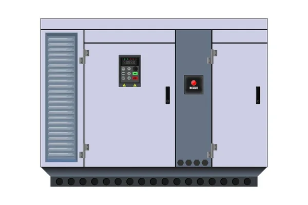 Generatore Diesel Gruppo Elettrogeno Grafica Vettoriale Illustrazione Vettoriale — Vettoriale Stock