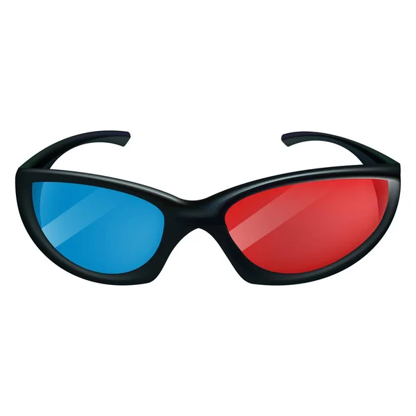 Üç boyutlu sinema için gözlük. Vektör grafikleri. Vektör illüstrasyonu