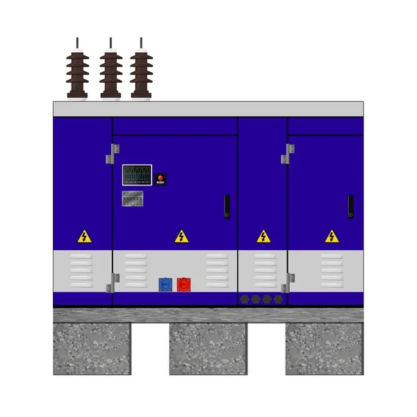 Diesel Generator Generatorsatz Vektorillustration — Stockvektor