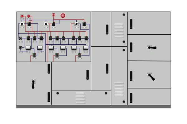 Panel Control Panel Control Producción Ilustración Vectorial — Vector de stock
