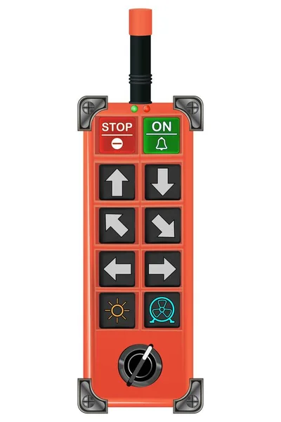 Radio Control Panel Crane Control Panel Vector Illustration — Stock Vector