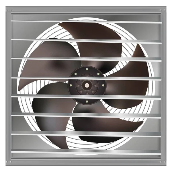 Der Ventilator Ist Elektrisch Jalousien Lüften Vektorillustration — Stockvektor