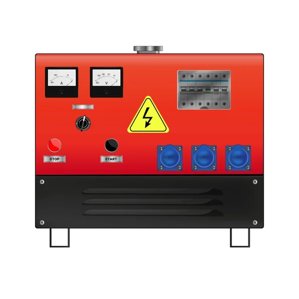 Benzin jeneratörü. Dizel jeneratör. Vektör illüstrasyonu