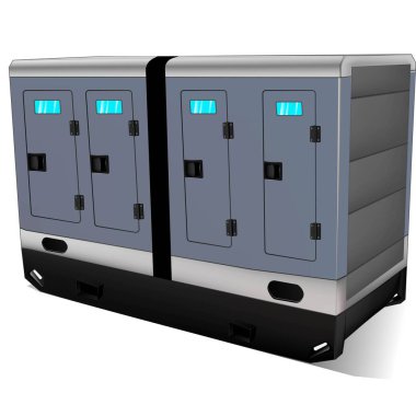 Elektrik kutusu, endüstriyel elektrik kontrol paneli. Vektör illüstrasyonu