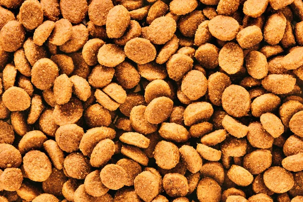 Dry Cat Food Background Dry Granulated Food Cats Dogs Close Imagem De Stock